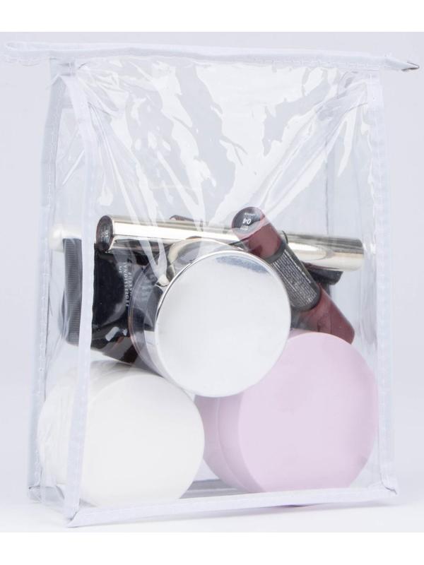 Косметичка на молнии, цвет белый