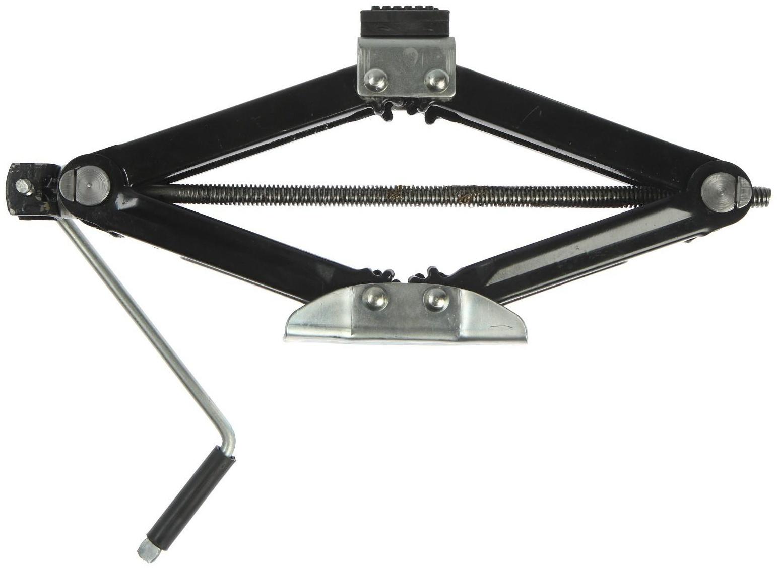 Домкрат ромбический ТУНДРА, с резиновой опорой, высота подъема 100 - 400 мм, 1 тонна