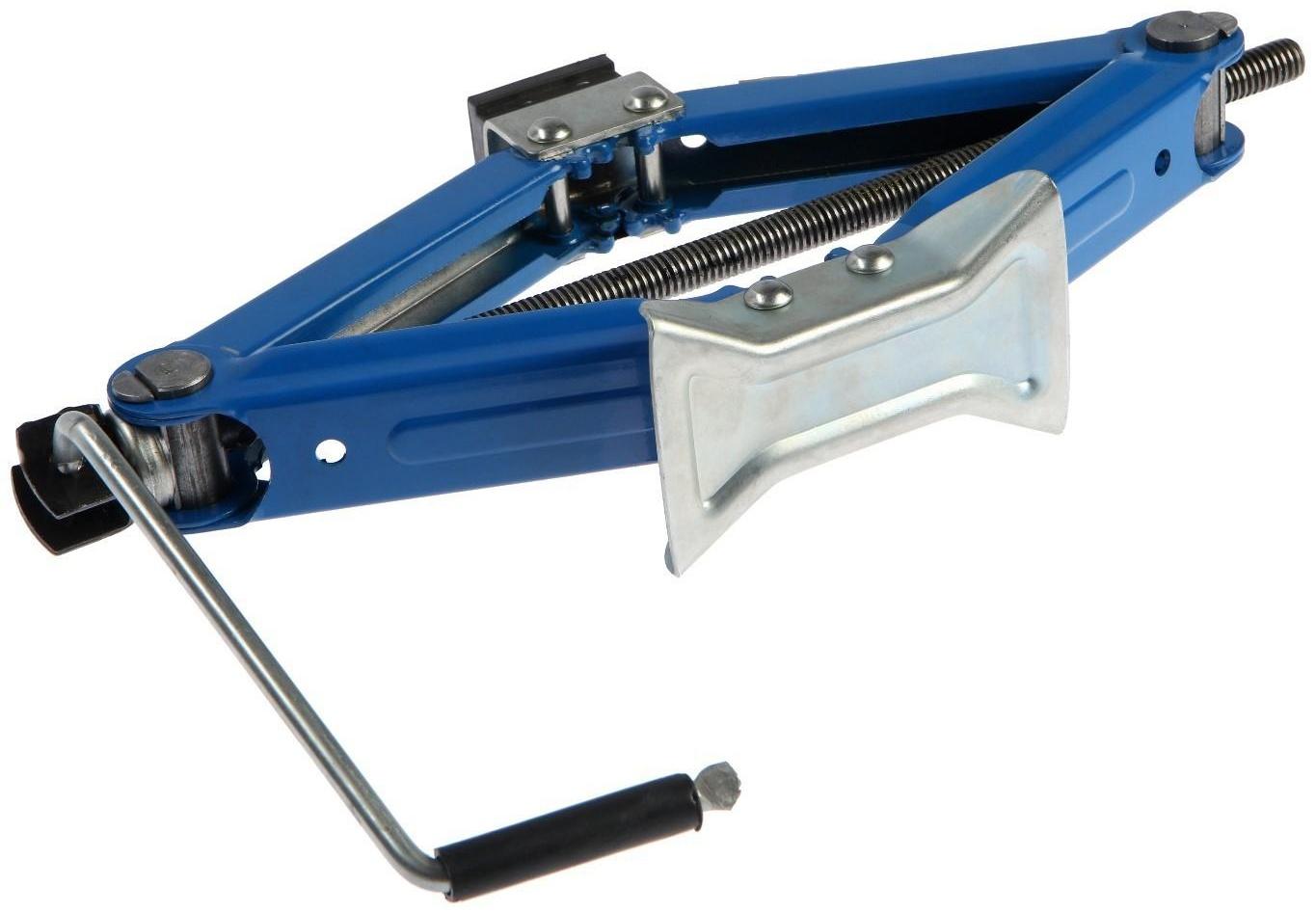 Домкрат ромбический ТУНДРА, с резиновой опорой, высота подъема 100 - 400 мм, 1.3 тонны