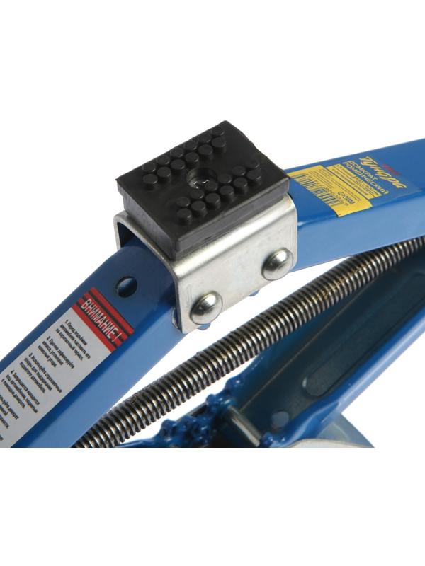 Домкрат ромбический ТУНДРА, с резиновой опорой, высота подъема 100 - 400 мм, 1.3 тонны