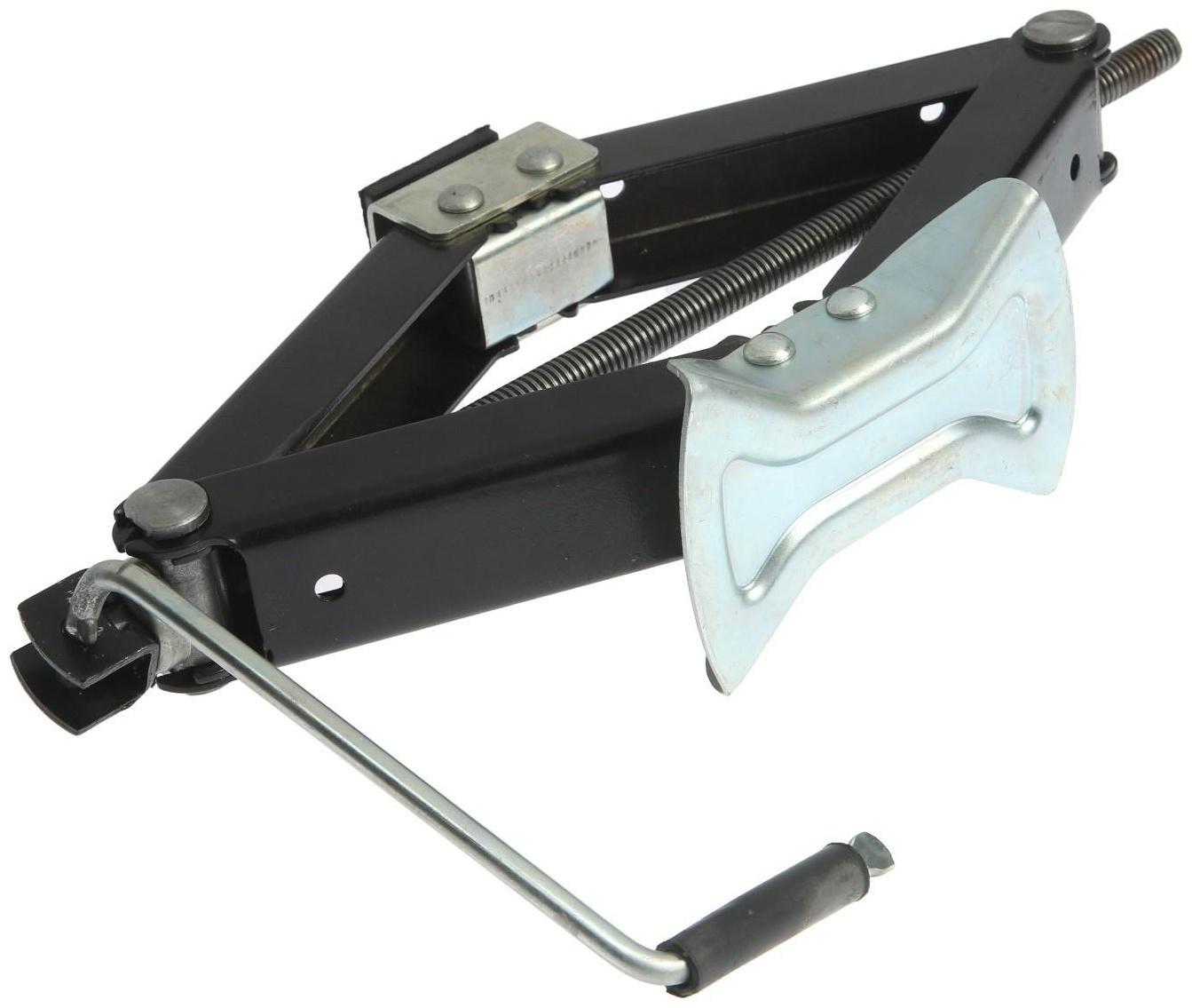 Домкрат ромбический ТУНДРА, с резиновой опорой, высота подъема 100 - 400 мм, 2 тонны