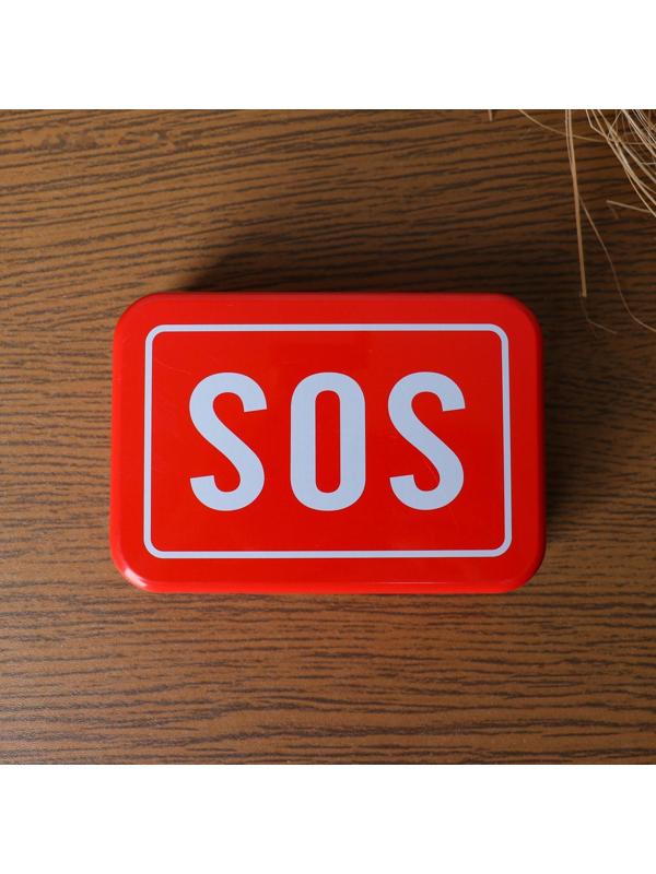 Набор для выживания 6в1: свисток, компас, цепь, карта выжив, кремень, универс нож