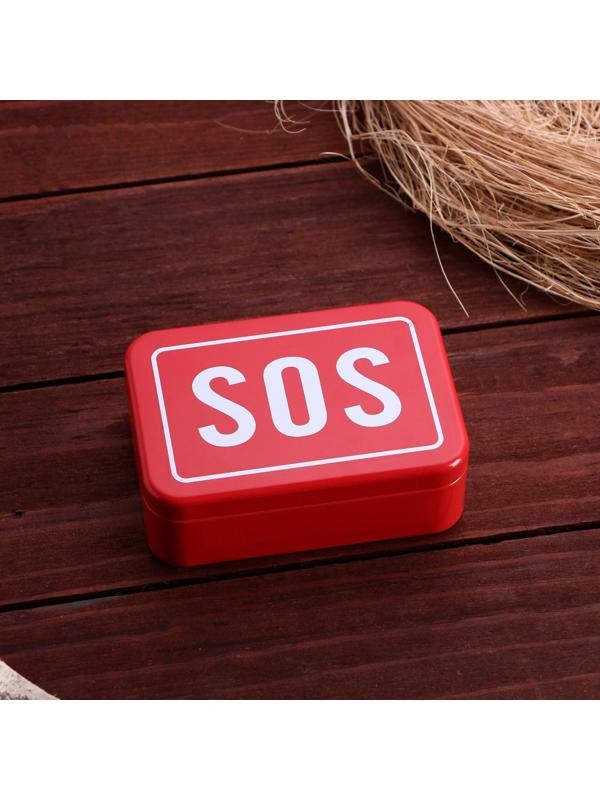 Набор для выживания 6в1: свисток, компас, цепь, карта выжив, кремень, универс нож