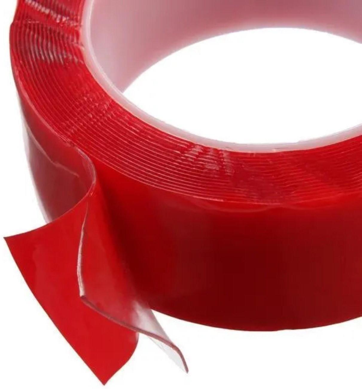 Клейкая лента TORSO, прозрачная, двусторонняя, акриловая, 40 мм х 5 м