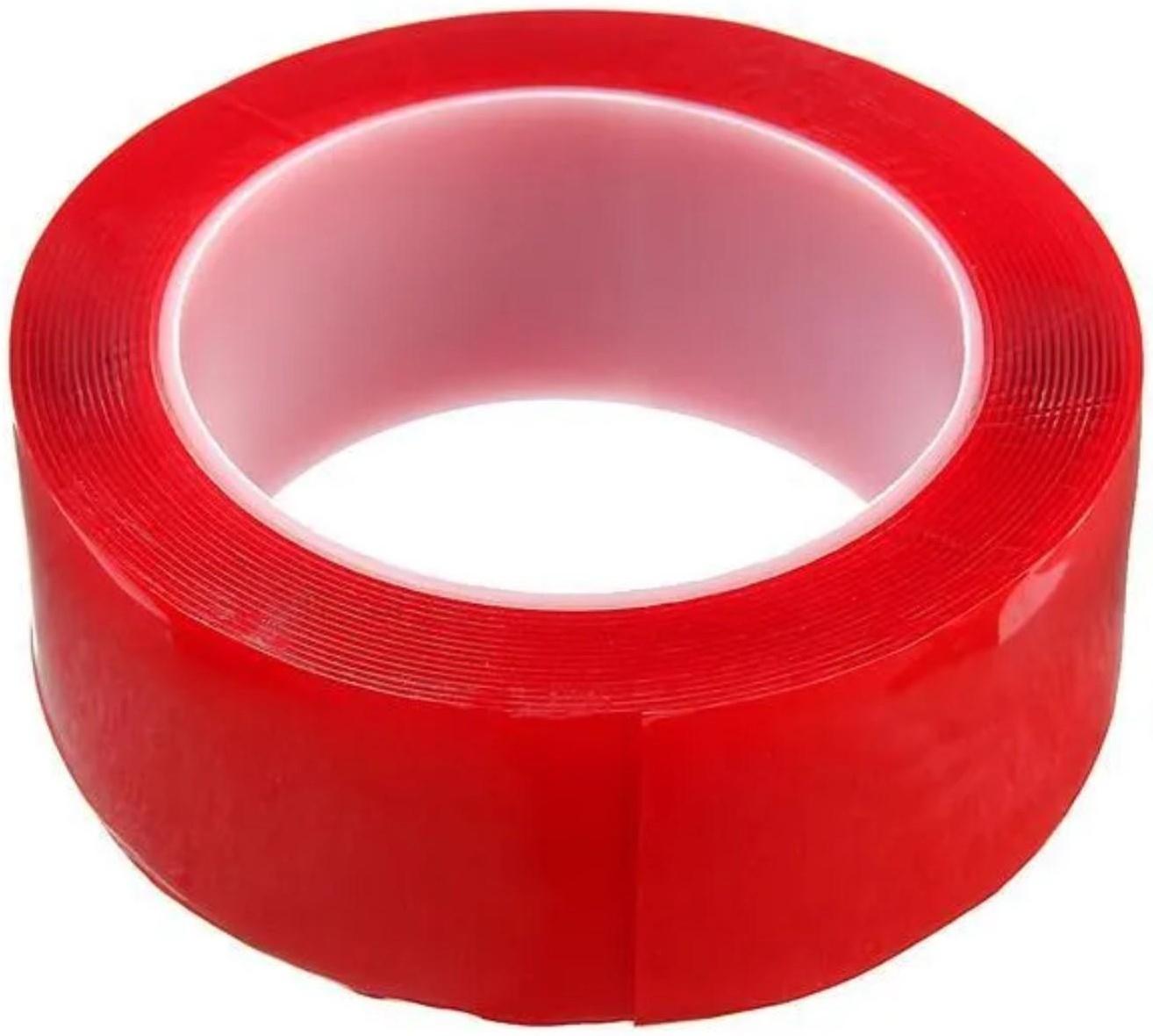 Клейкая лента TORSO, прозрачная, двусторонняя, акриловая, 40 мм х 5 м