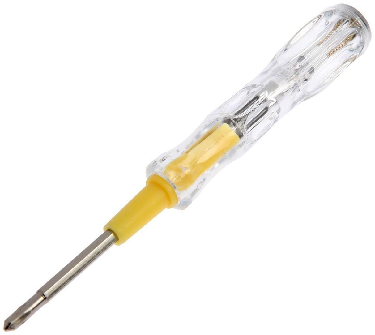 Отвертка индикаторная ТУНДРА, пластиковая рукоятка, 155 мм