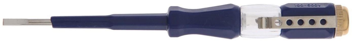 Отвертка индикаторная ТУНДРА, пластиковая рукоятка, 140 мм