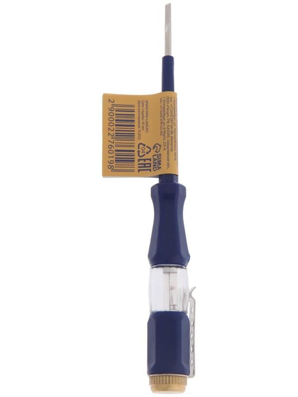 Отвертка индикаторная ТУНДРА, пластиковая рукоятка, 140 мм