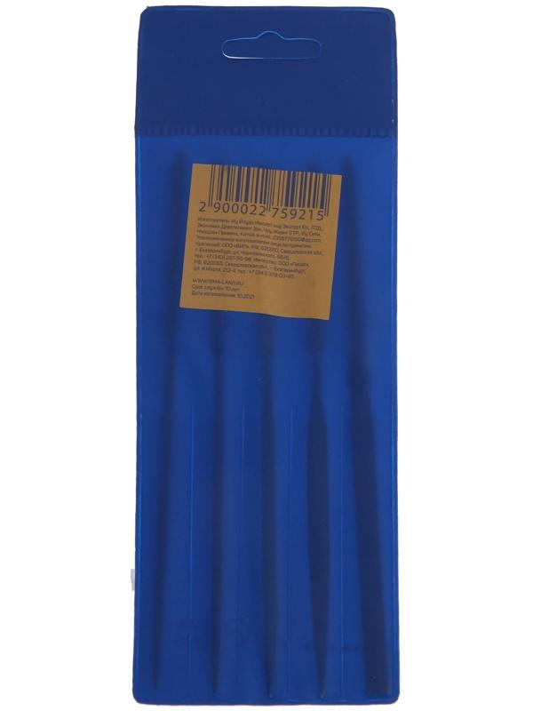 Набор надфилей алмазных ТУНДРА, обрезиненные рукоятки, 70 х 140 х 3 мм, 5 шт.