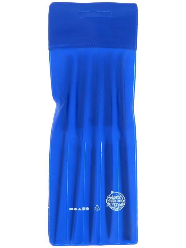 Набор надфилей алмазных ТУНДРА, обрезиненные рукоятки, 70 х 140 х 3 мм, 5 шт.