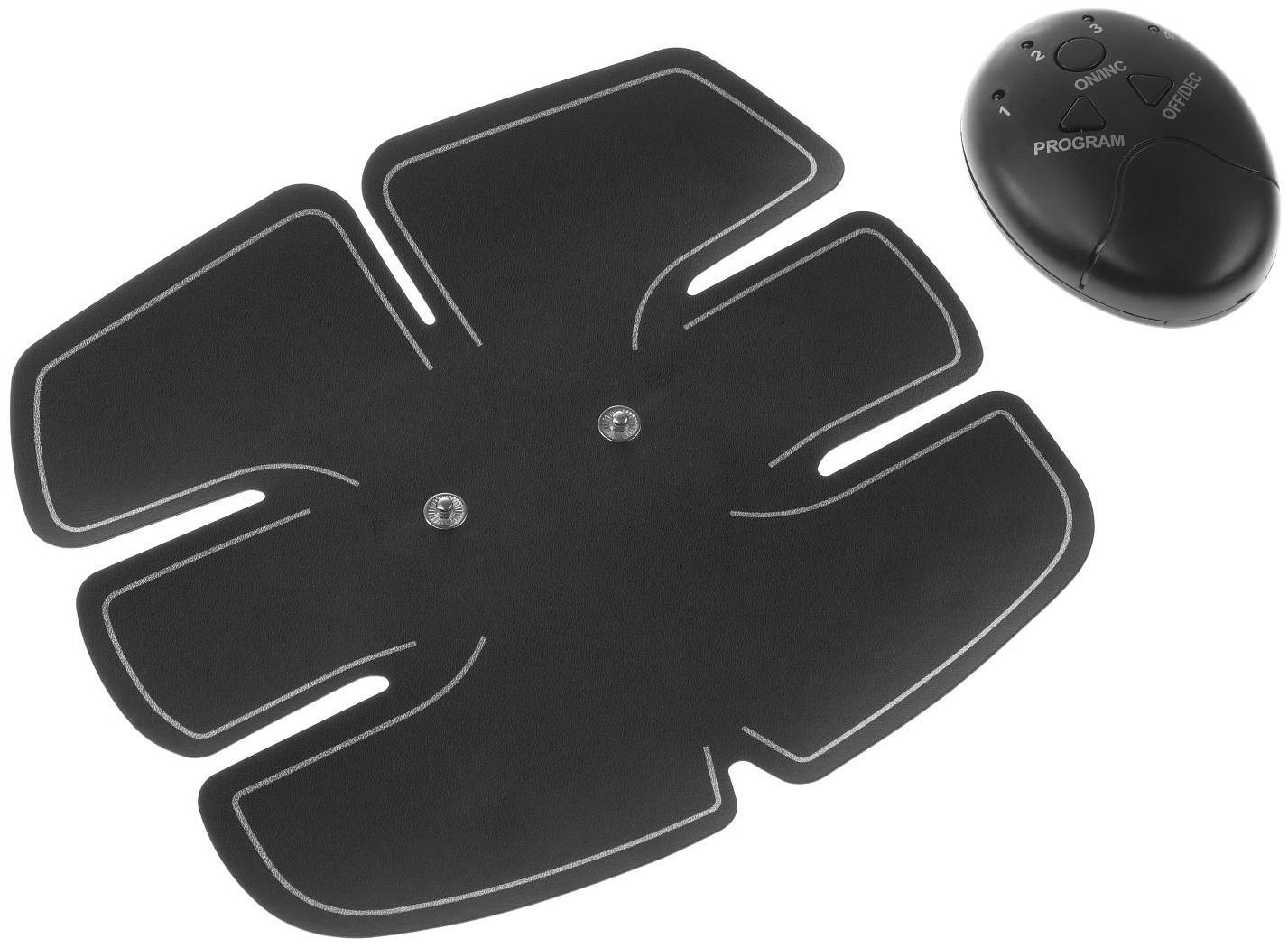 Массажёр для пресса Luazon LMZ-052, 6 режимов, 2хААА (не в комплекте), чёрный