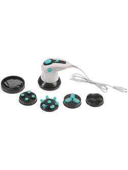 Массажёр для тела Luazon LEM-34, антицеллюлитный, 2 режима, 5 насадок, 220 В, белый