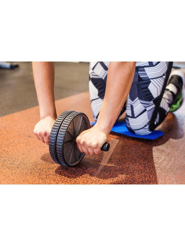 Набор для фитнеса (ролик для пресса+эспандер), цвет красный