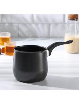 Турка «Мортен», 900 мл, 23,5×11,5×10,5 см, пластиковая ручка, антипригарное покрытие, цвет чёрный