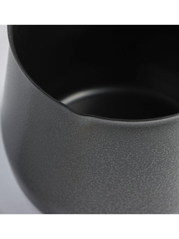 Турка «Мортен», 900 мл, 23,5×11,5×10,5 см, пластиковая ручка, антипригарное покрытие, цвет чёрный