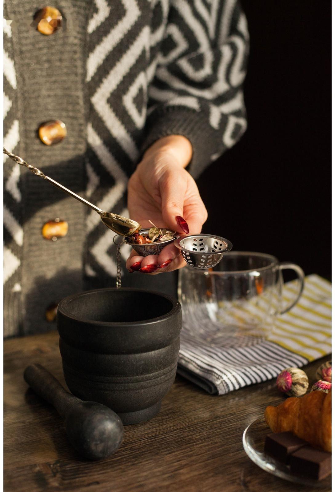 Ситечко для чая Доляна «Ёлочка», 4,5 см, на цепочке