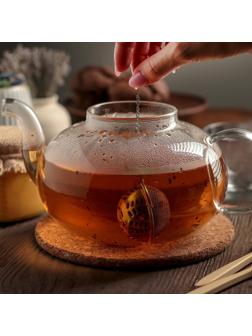 Ситечко для чая Доляна «Ёлочка», 4,5 см, на цепочке