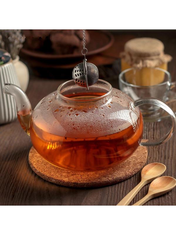 Ситечко для чая Доляна «Ёлочка», 4,5 см, на цепочке