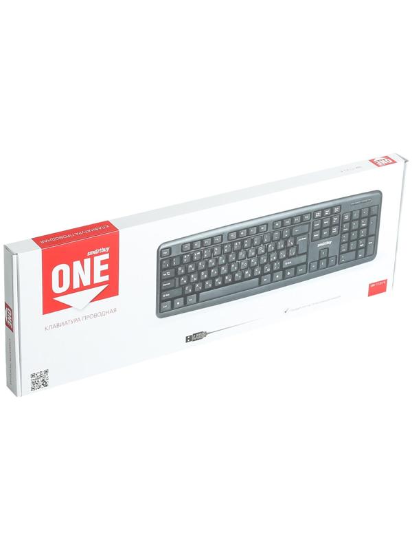 Клавиатура Smartbuy ONE 112, проводная, мембранная, 104 клавиши, USB, чёрная