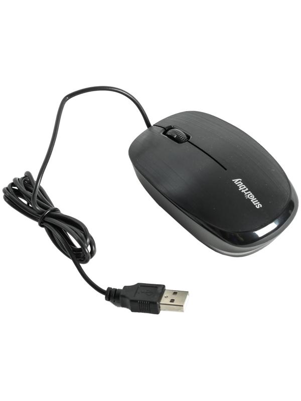 Мышь Smartbuy ONE 214-K, проводная, оптическая, 1200 dpi, USB, чёрная