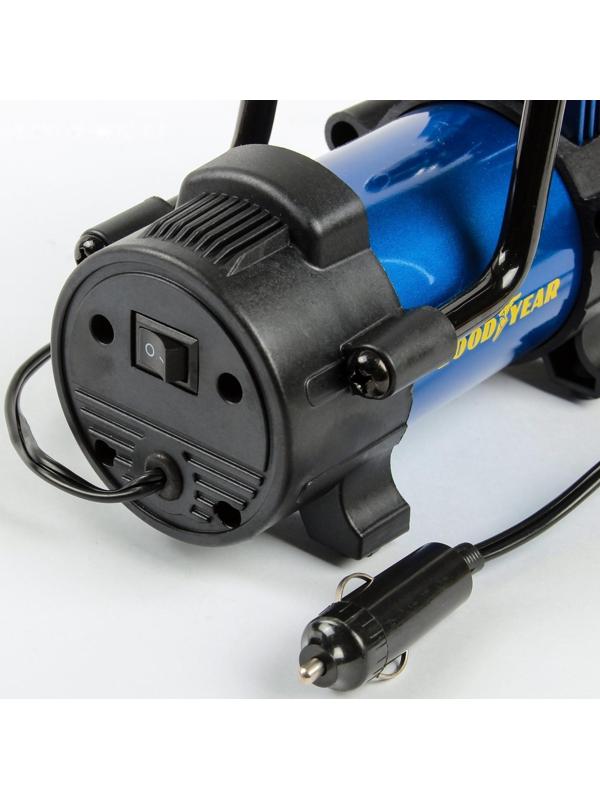 Компрессор автомобильный Goodyear GY-40L, 40 л/мин, со съемной ручкой, съемный витой шланг, с сумкой