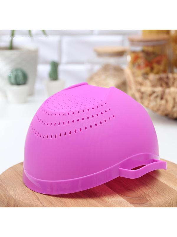 Дуршлаг кухонный «Сердце», d=20 см, с ручками, цвет МИКС