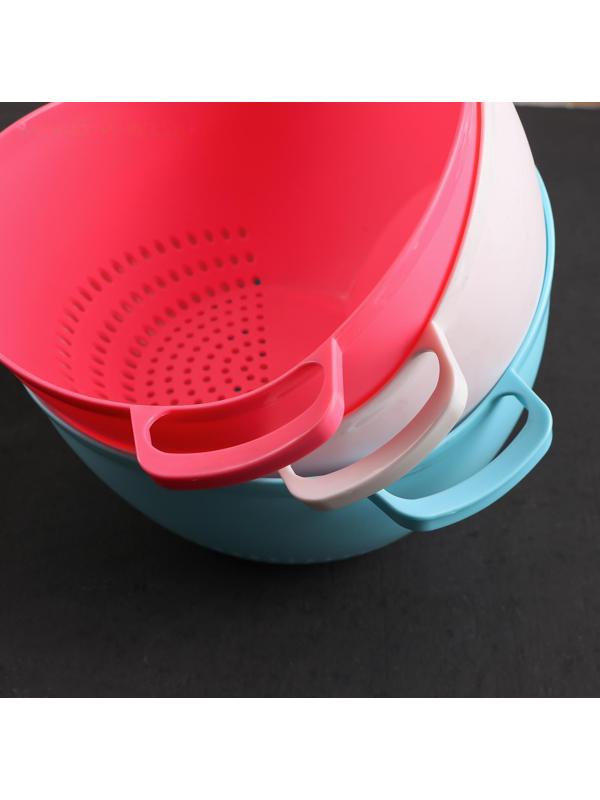 Дуршлаг кухонный «Сердце», d=20 см, с ручками, цвет МИКС