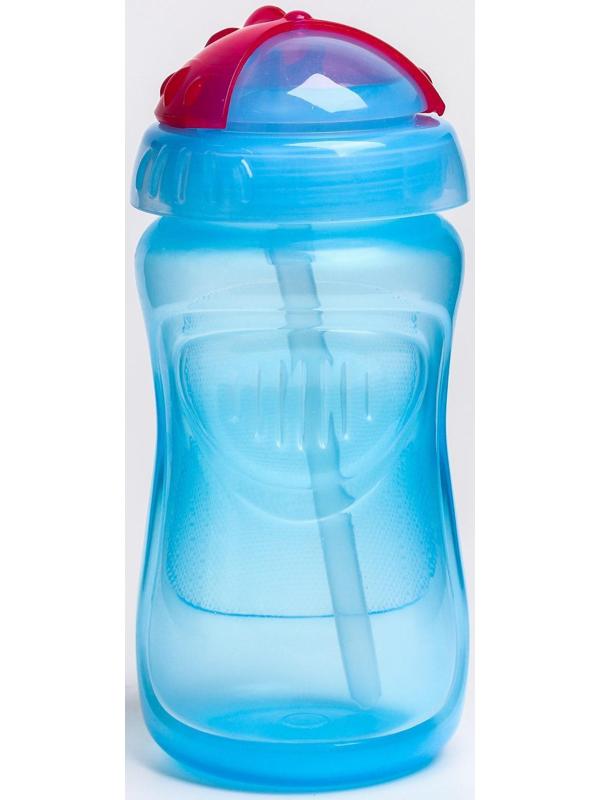 Поильник детский с трубочкой, 340 мл, цвета МИКС
