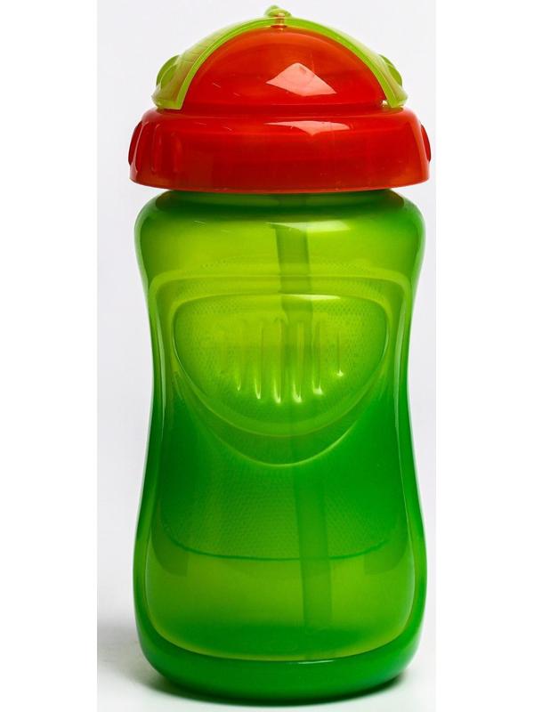 Поильник детский с трубочкой, 340 мл, цвета МИКС