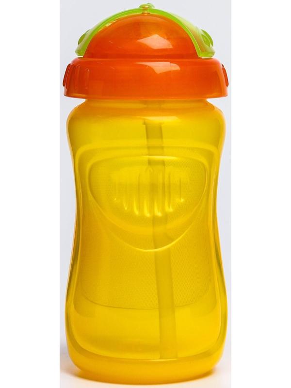 Поильник детский с трубочкой, 340 мл, цвета МИКС