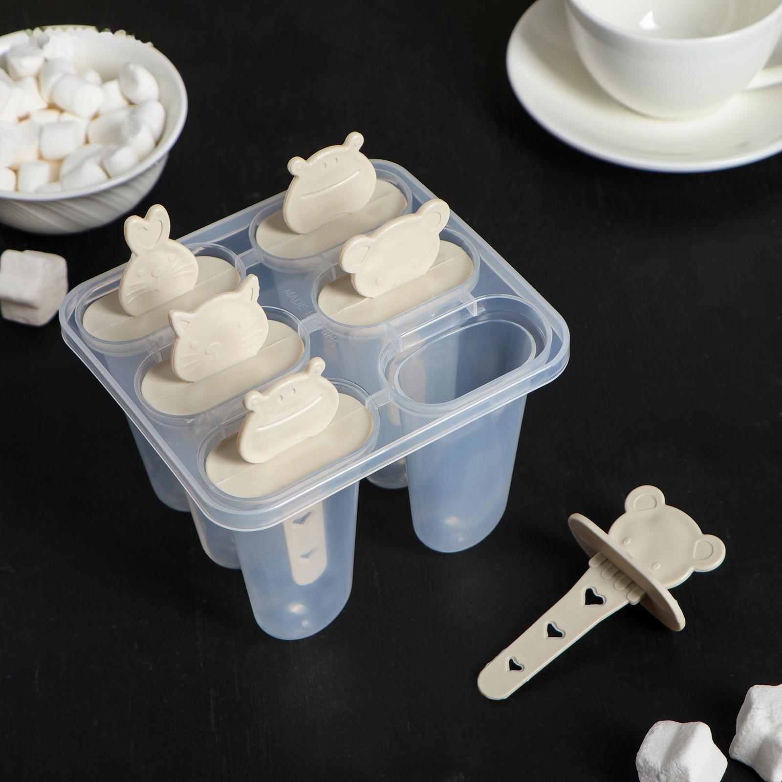 Форма для мороженого «Мордашки», 11×11×11 см, 6 ячеек, цвет МИКС