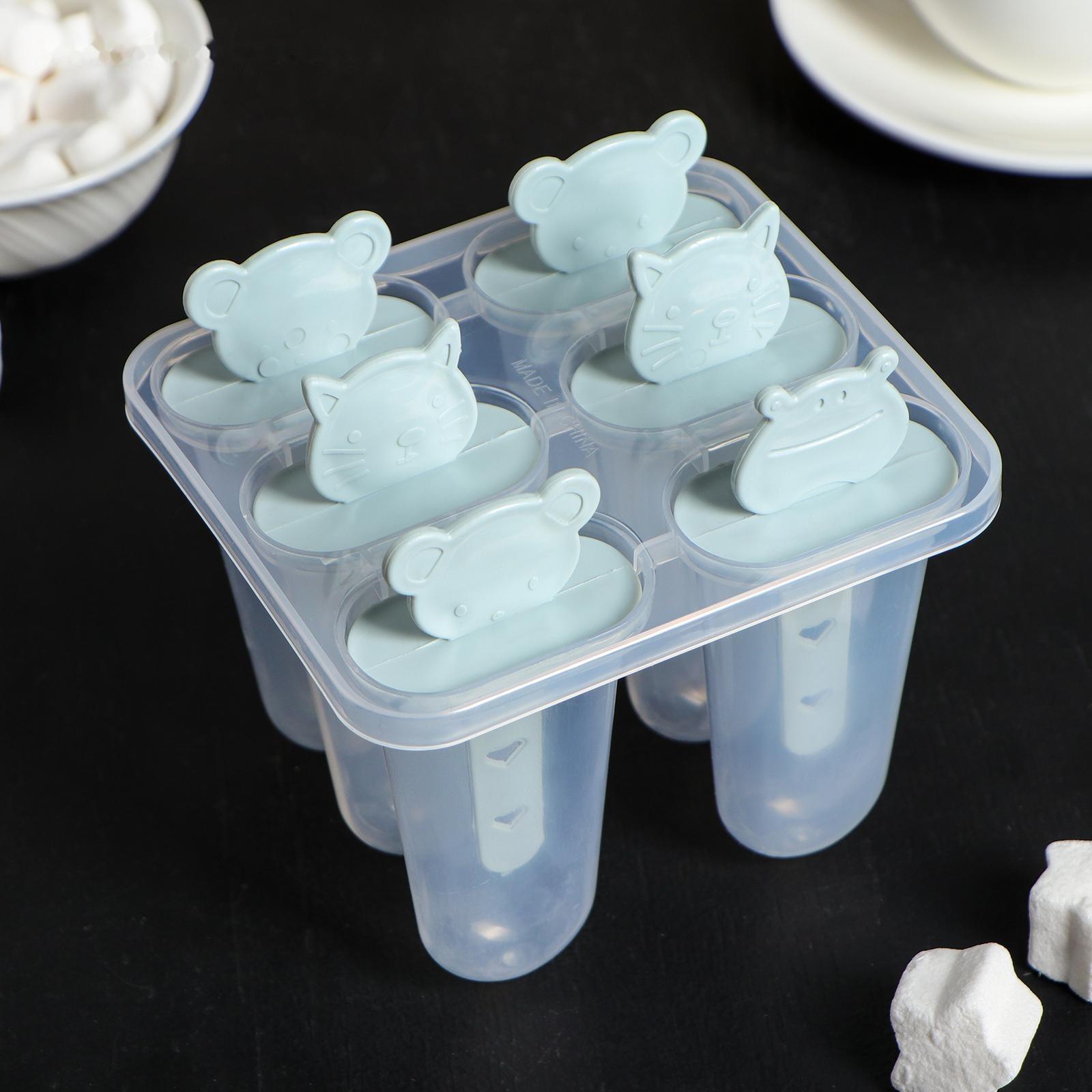 Форма для мороженого «Мордашки», 11×11×11 см, 6 ячеек, цвет МИКС