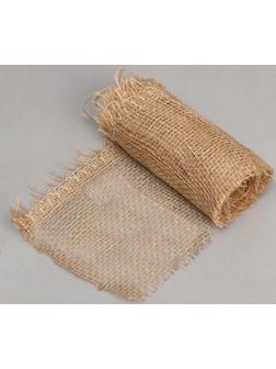 Лента из джутового полотна, 5 × 0,15 м, плотность 190 г/м², плетение 34/24