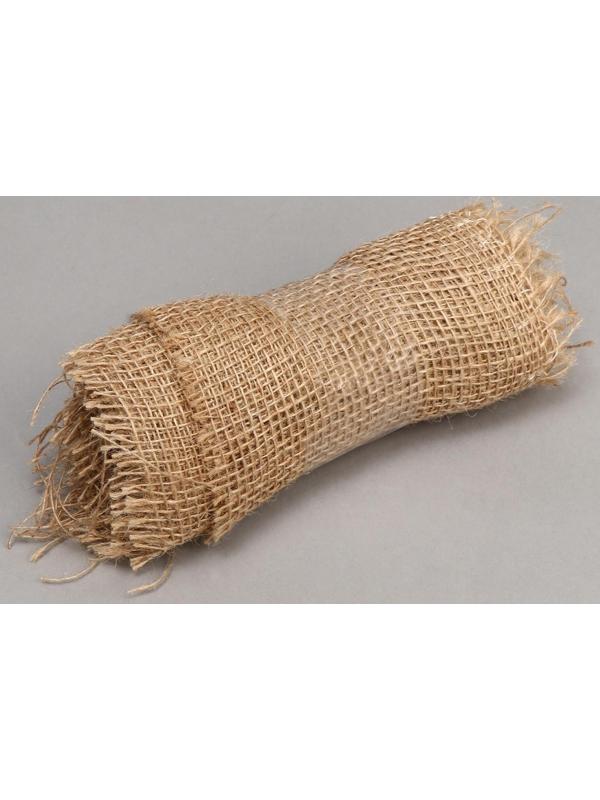 Лента из джутового полотна, 5 × 0,15 м, плотность 190 г/м², плетение 34/24