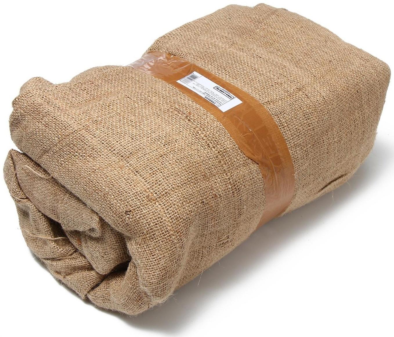 Джут натуральный, 10 × 1,1 м, плотность 260 г/м², плетение 46/40