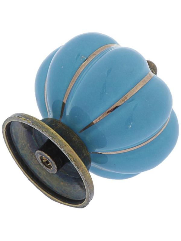 Ручка-кнопка PEONY Ceramics 001, керамическая, синяя