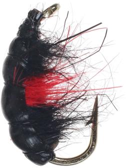 Мушка Gammarus Amphipod, Black & Red 3.0025-12