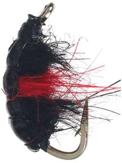 Мушка Gammarus Amphipod, Black & Red 3.0025-14