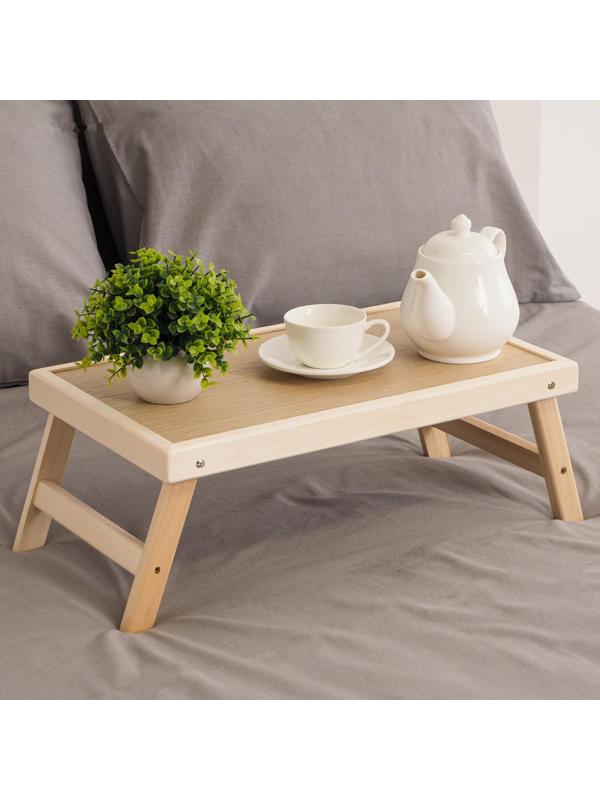 Столик для завтрака складной, 50×30см, цвет орех сонома
