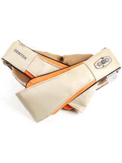 Массажёр для шеи и плеч Centek CT-2198, 12 В, ИК-подогрев, 3D массаж, бежевый