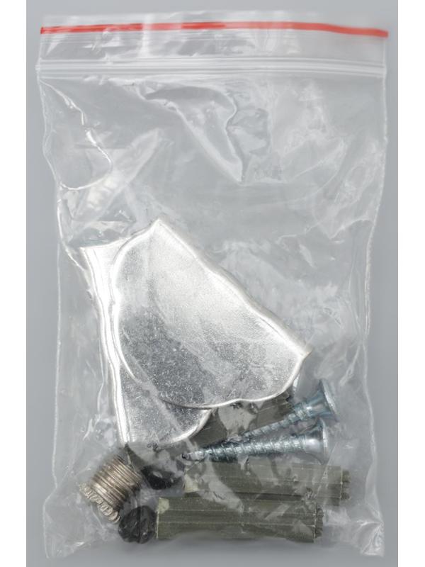 Полка угловая для ванной комнаты, 24×24×4 см, металл, стекло