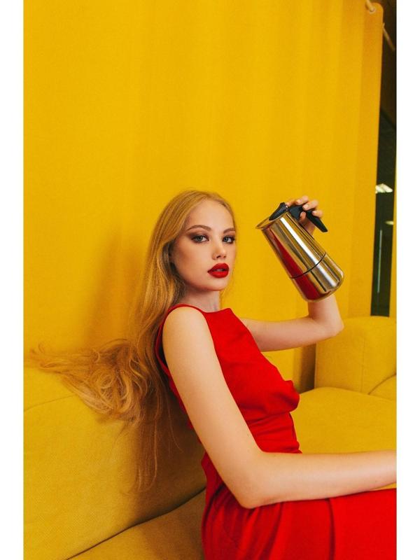 Кофеварка гейзерная Доляна «Стиль», на 9 чашек, 450 мл