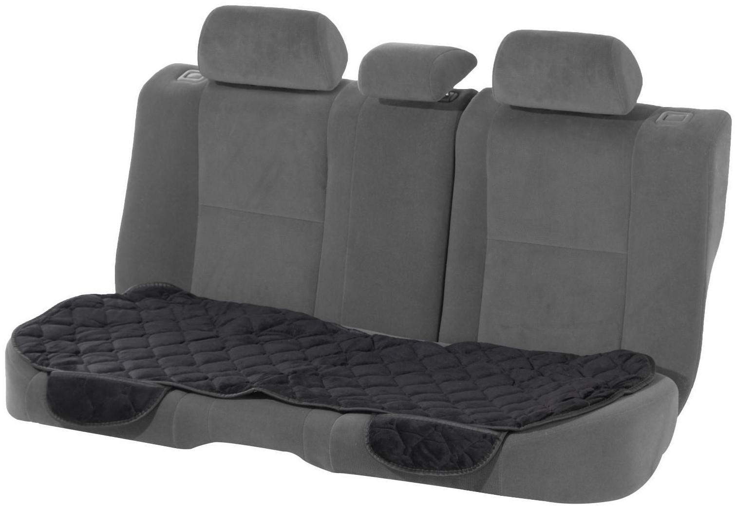 Накидки на сиденья универсальные, велюр, черный, набор 3 шт