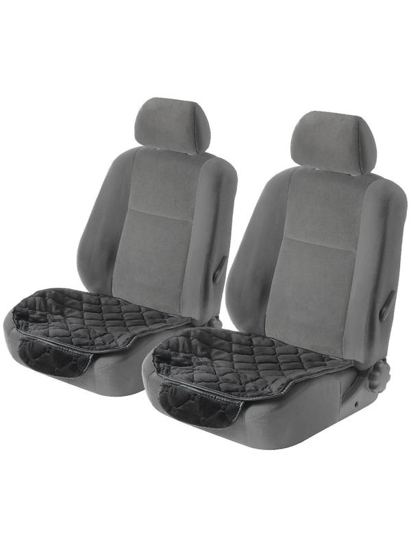 Накидки на сиденья универсальные, велюр, черный, набор 3 шт