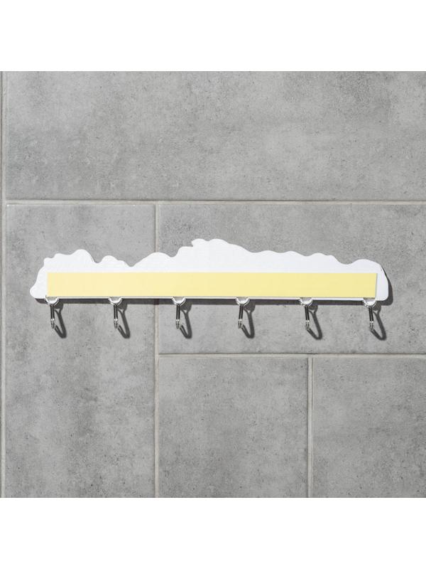 Вешалка настенная на 6 крючков «Ассорти», цвет МИКС