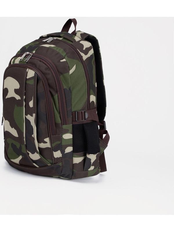 Рюкзак туристический, 24 л, отдел на молнии, 2 наружных кармана, цвет камуфляж