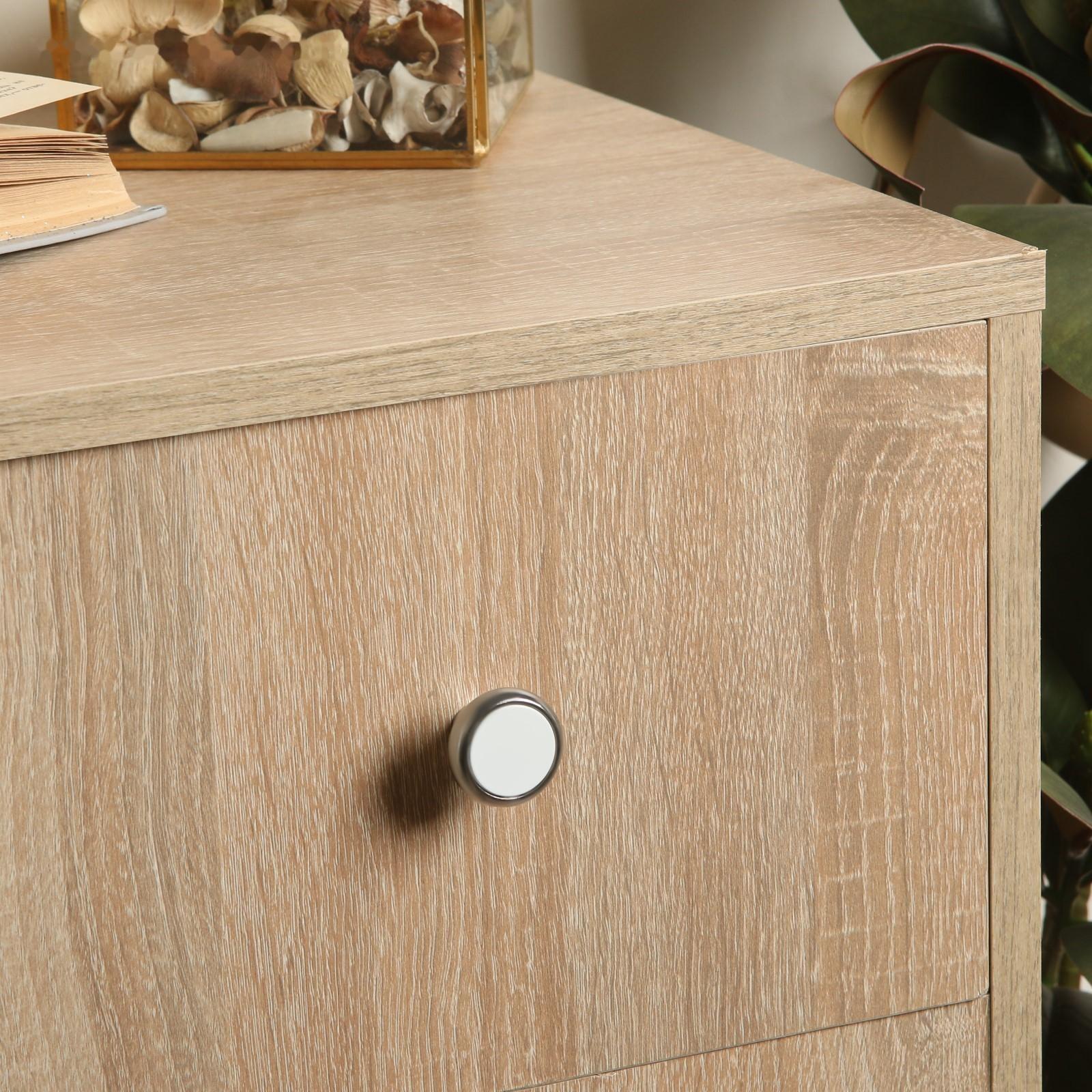 Ручка кнопка ТУНДРА РК101, цвет хром с белой вставкой