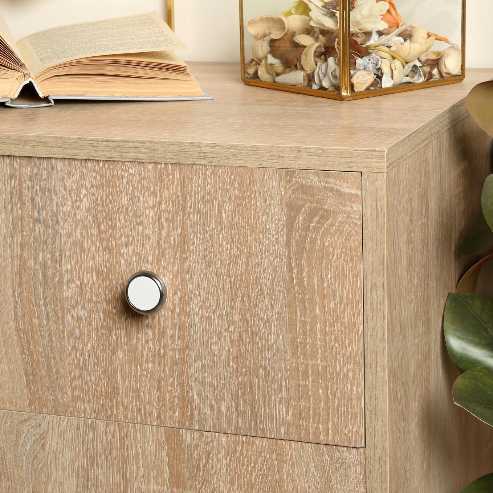 Ручка кнопка ТУНДРА РК101, цвет хром с белой вставкой