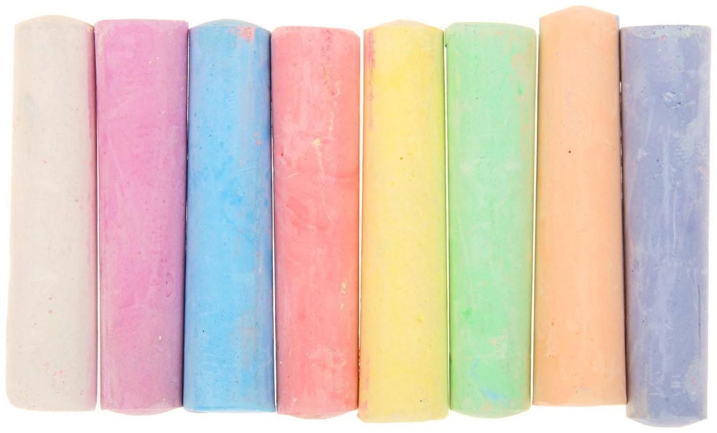 Мелки для рисования, набор 8 шт., 8 цветов