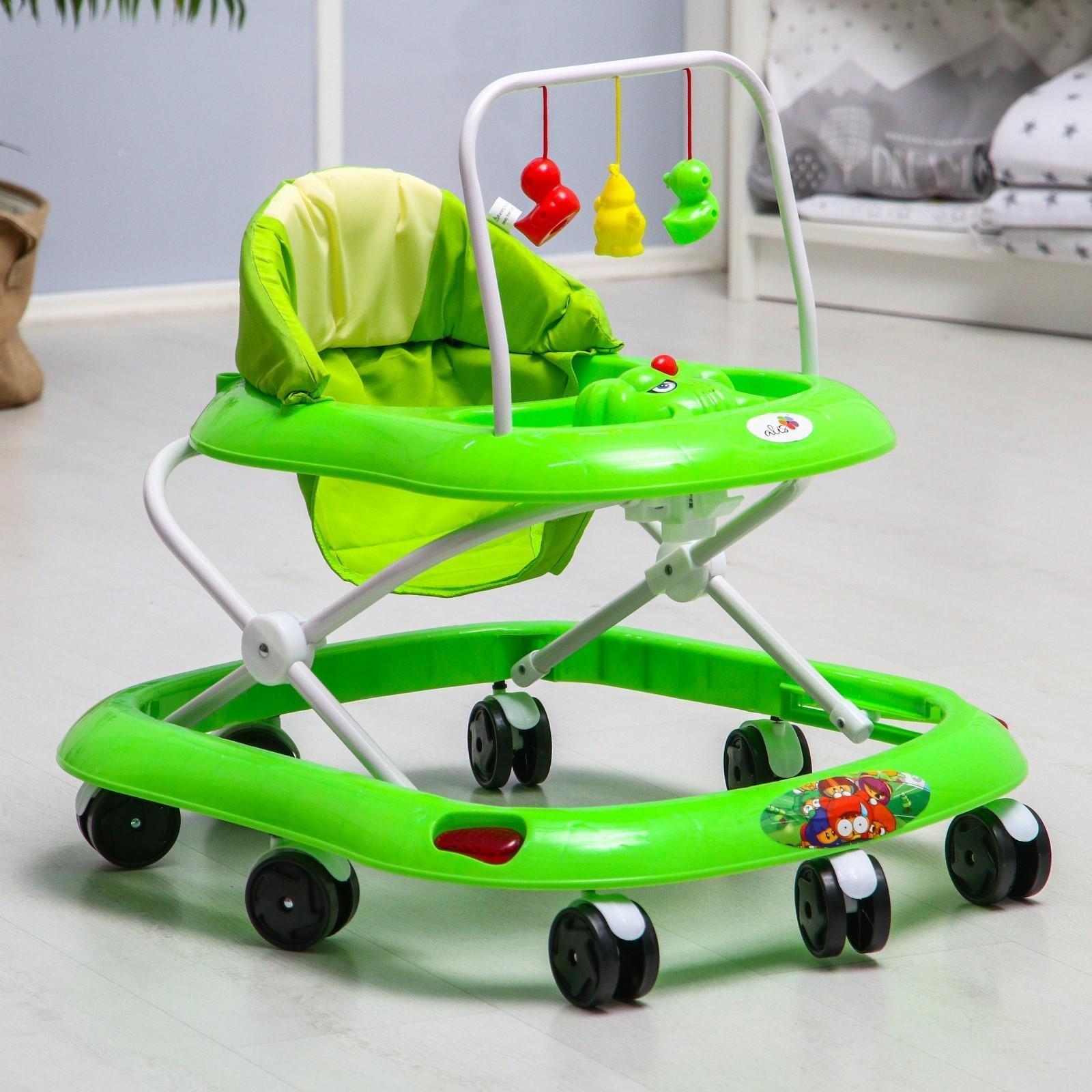 Ходунки «Маленький водитель», 8 колес, муз., зеленый
